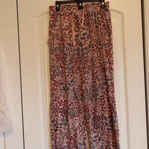 Wonderly Intimates Size Small Pink With Paisley/Floral Design Pajama/Lounge Pant